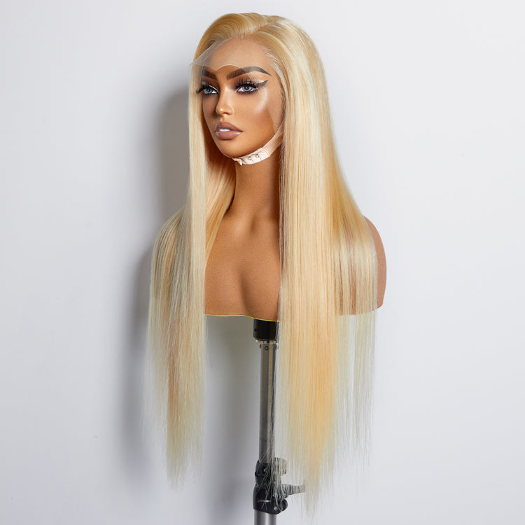 #613 Platinum Straight 13x4 Lace Front Wig | 100% Human Hair | 150% Density