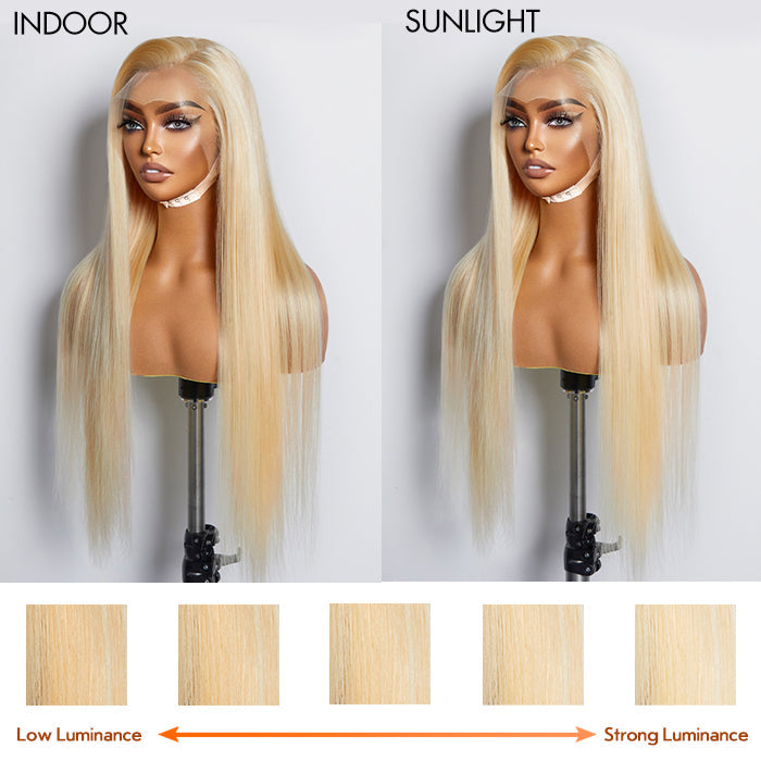 #613 Platinum Straight 13x4 Lace Front Wig | 100% Human Hair | 150% Density
