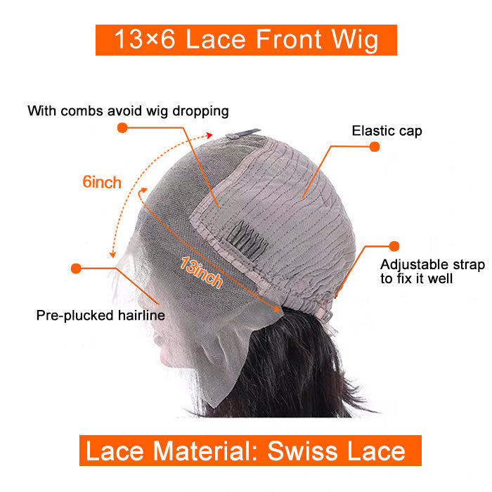 13x6 Glueless 3D Cap Pre-bleached Deep Curly Transparent Lace Front Wig 150% Density