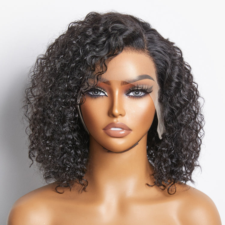 Pre-Plucked 13x4 Lace Front Curly Bob Wig 150% Density