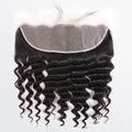 14-20 Inch 13" x 4" Deep Wavy Free Parted Frontal #1B Natural Black