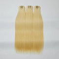 #613 Platinum Blonde Straight Hair Bundles | 12A Grade Raw Indian Hair