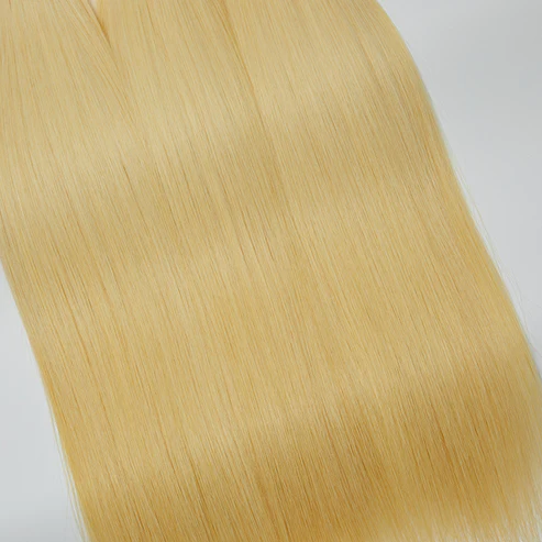 #613 Platinum Blonde Straight Hair Bundles | 12A Grade Raw Indian Hair