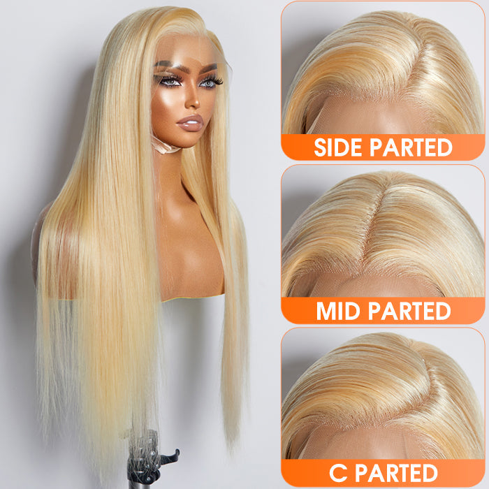 #613 Platinum Straight 13x4 Lace Front Wig | 100% Human Hair | 150% Density